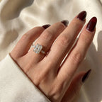 Radiant Cut Lab-Grown Diamond Three-Stone Engagement Ring