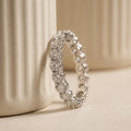 Moissanite Eternity Ring, 925 Sterling Silver Ring, Full Eternity Wedding Ring, D VVS Round Moissanite.