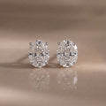 Oval Lab-Grown Diamond Stud Earrings | 1–3 CTW | 14K Gold