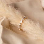 Marquise & Baguette Lab-Grown Diamond Wedding Band | 14K Gold