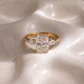Radiant Cut Lab-Grown Diamond Three-Stone Engagement Ring