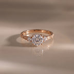 Vintage Round Lab-Grown Diamond Engagement Ring | 14K Gold