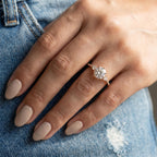 Vintage Round Lab-Grown Diamond Engagement Ring | 14K Gold