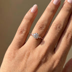 Vintage Round Lab-Grown Diamond Engagement Ring | 14K Gold