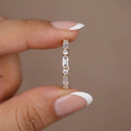 Marquise & Baguette Lab-Grown Diamond Wedding Band | 14K Gold