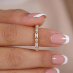 Marquise & Baguette Lab-Grown Diamond Wedding Band | 14K Gold