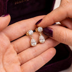 Pear Drop Lab-Grown Diamond Earrings | 1–3 CTW | 14K Gold
