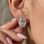 Oval Lab-Grown Diamond Stud Earrings | 1–3 CTW | 14K Gold