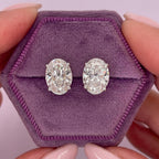 Oval Lab-Grown Diamond Stud Earrings | 1–3 CTW | 14K Gold