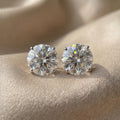 Round Cut Lab Grown Diamond Stud Earrings, 1–3 CTW, Solid 14K Gold