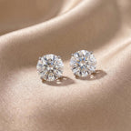 Round Cut Lab Grown Diamond Stud Earrings, 1–3 CTW, Solid 14K Gold