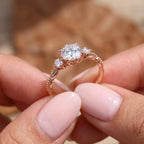 Vintage Round Lab-Grown Diamond Engagement Ring | 14K Gold
