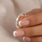 Marquise & Baguette Lab-Grown Diamond Wedding Band | 14K Gold
