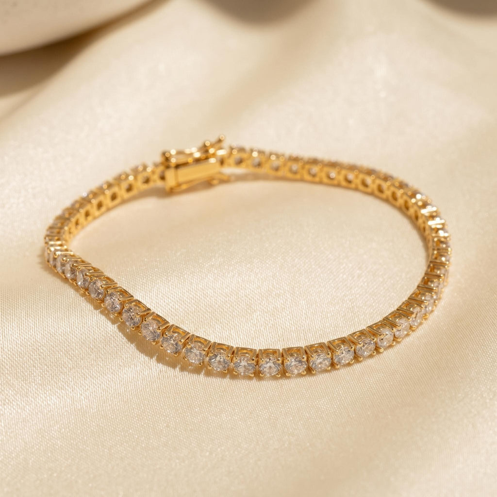 Lab Grown Diamond Tennis Bracelet, 2.5–10.5 CTW, Solid 14K Gold, IGI Certified