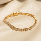 Lab Grown Diamond Tennis Bracelet, 2.5–10.5 CTW, Solid 14K Gold, IGI Certified