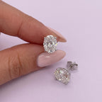 Oval Lab-Grown Diamond Stud Earrings | 1–3 CTW | 14K Gold