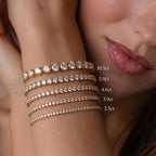 Lab Grown Diamond Tennis Bracelet, 2.5–10.5 CTW, Solid 14K Gold, IGI Certified