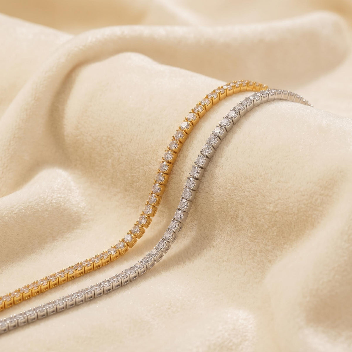 Lab Grown Diamond Tennis Bracelet, 2.5–10.5 CTW, Solid 14K Gold, IGI Certified