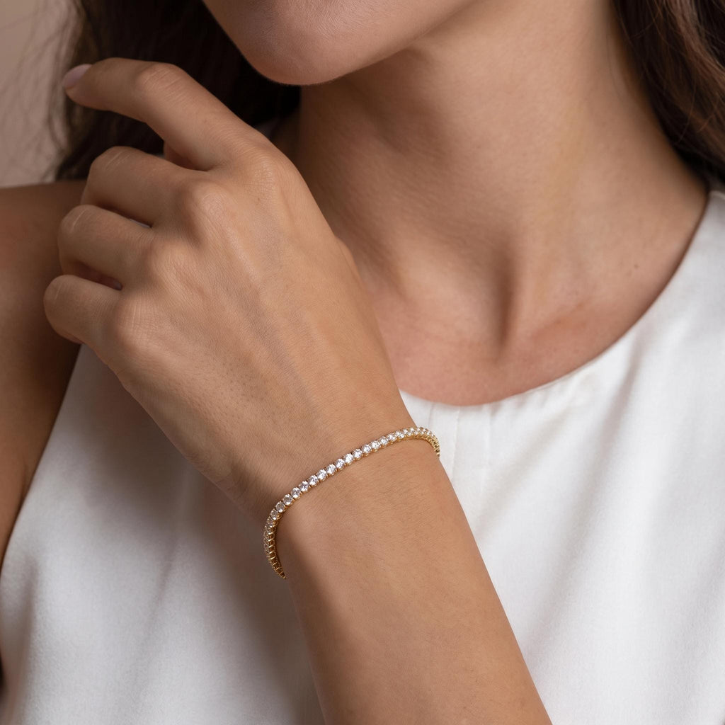 Lab Grown Diamond Tennis Bracelet, 2.5–10.5 CTW, Solid 14K Gold, IGI Certified