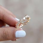 Zig Zag Baguette & Round Lab Grown Diamond Eternity Ring, 1–1.5 CTW, Solid 14K Gold